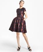 Brooks Brothers Women's Floral Jacquard Fit-and-flare Dress