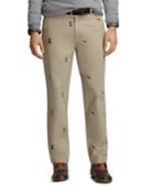 Brooks Brothers Men's Clark Fit Four-panel Fishing Embroidered Vintage Chinos