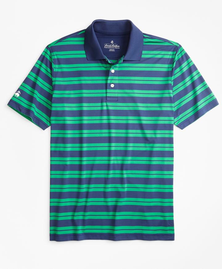 Brooks Brothers Men's Performance Series Track Stripe Polo Shirt