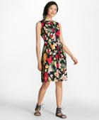 Brooks Brothers Tropical-print Stretch Cotton Poplin Dress