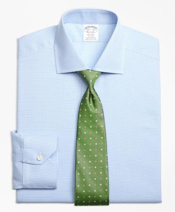Brooks Brothers Non-iron Regent Fit Royal Oxford Houndstooth Dress Shirt