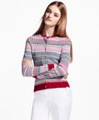 Brooks Brothers Geometric-pattern Cotton Cardigan