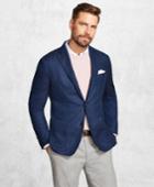 Brooks Brothers Men's Golden Fleece Blue Herringbone Sport Coat