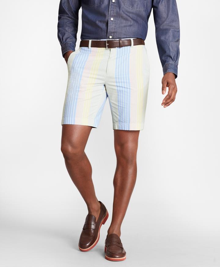 Brooks Brothers Men's Multi-stripe Seersucker Shorts