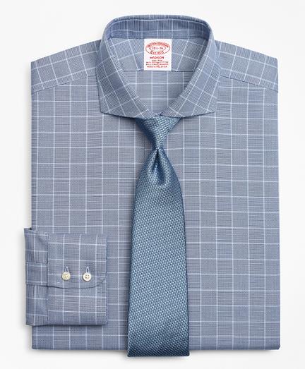 Brooks Brothers Stretch Madison Classic-fit Dress Shirt, Non-iron Royal Oxford Glen Plaid