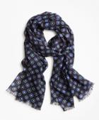 Brooks Brothers Circle And Dot Wool Scarf