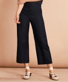 Brooks Brothers Irish Linen-cotton Cropped Wide-leg Pants
