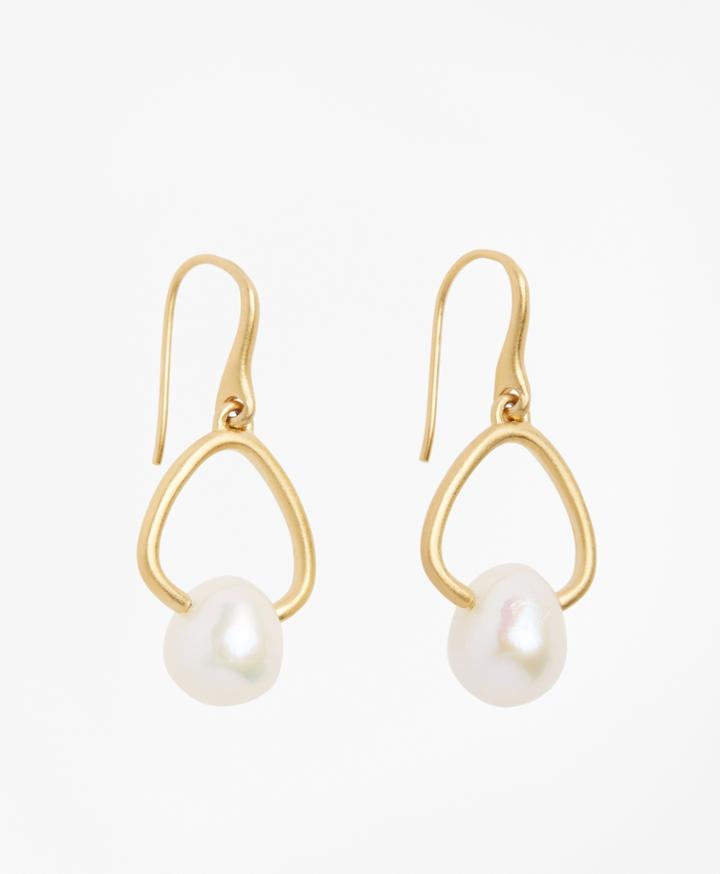Brooks Brothers Women's Freshwater Pearl Gold-plated Drop Earrings