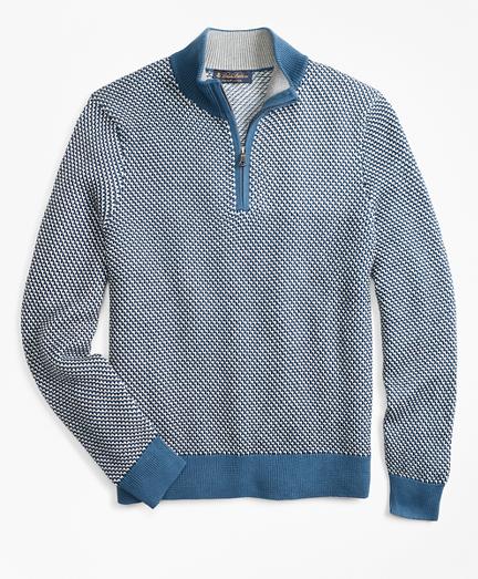 Brooks Brothers Jacquard Half-zip Sweater