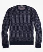 Brooks Brothers Men's Merino Wool Foulard Jacquard Crewneck Sweater