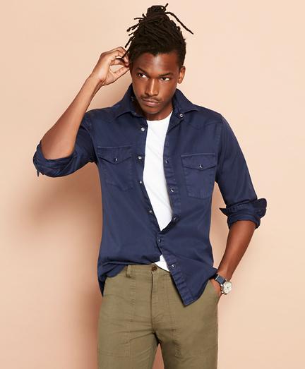 Brooks Brothers Garment-dyed Twill Sport Shirt