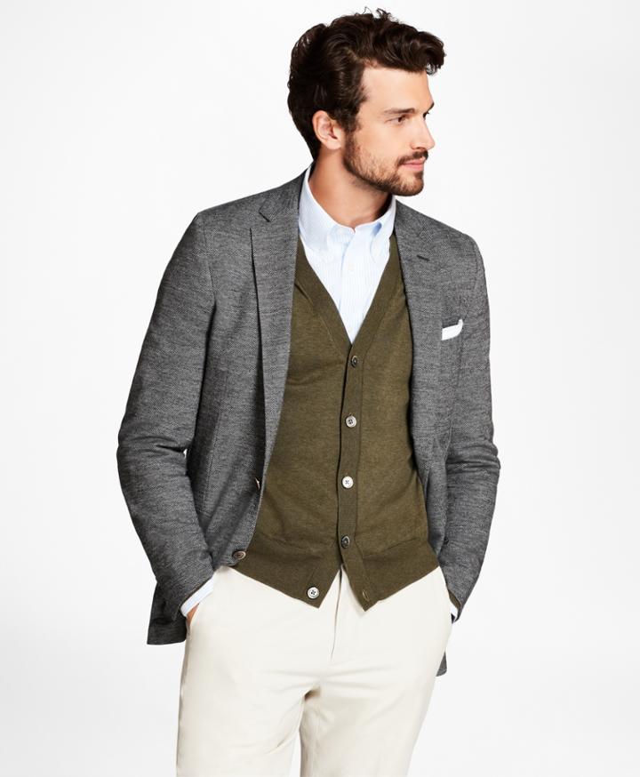 Brooks Brothers Men's Regent Fit Mini-brokenbone Sport Coat