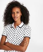 Brooks Brothers Polka Dot Cotton Interlock Jersey Polo