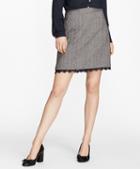 Brooks Brothers Lace-trimmed Herringbone A-line Skirt