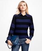 Brooks Brothers Merino Wool Cropped Rugby Sweater