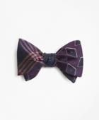 Brooks Brothers Men's Large Diamond With Oversized Plaid Reversible Bow Tie