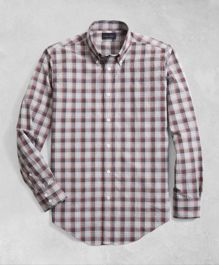 Brooks Brothers Men's Golden Fleece Regent Fit Multi-plaid Flannel Sport Shirt
