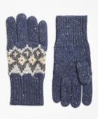 Brooks Brothers Fair Isle Wool-blend Gloves