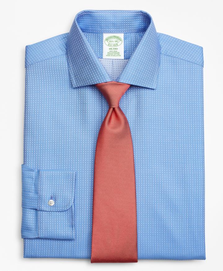 Brooks Brothers Men's Extra Slim Fit Slim-fit Dress Shirt, Non-iron Dobby Dot