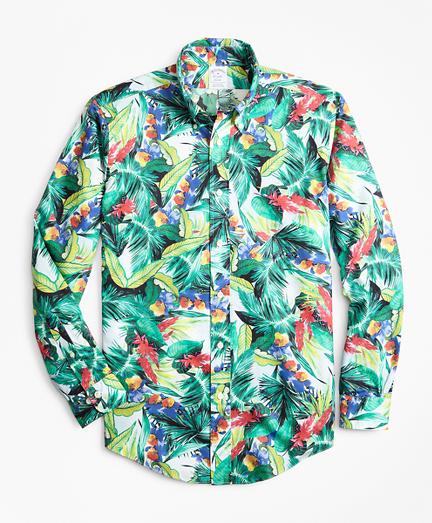 Brooks Brothers Regent Fit Supima Bold Tropical Print Sport Shirt
