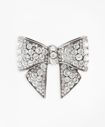Brooks Brothers Rhinestone-encrusted Bow Brooch
