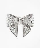 Brooks Brothers Rhinestone-encrusted Bow Brooch