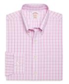 Brooks Brothers Supima Cotton Non-iron Regular Fit Gingham With Overcheck Sport Shirt
