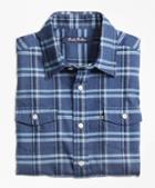 Brooks Brothers Multi Plaid Flannel Sport Shirt