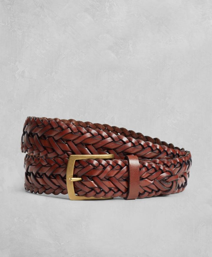 Brooks Brothers Men's Golden Fleece Braided Leather Belt