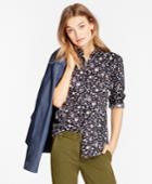 Brooks Brothers Women's Floral-print Cotton Sateen Shirt