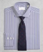Brooks Brothers Men's Golden Fleece Slim Fitted Dress Shirt, English Collar Stripe