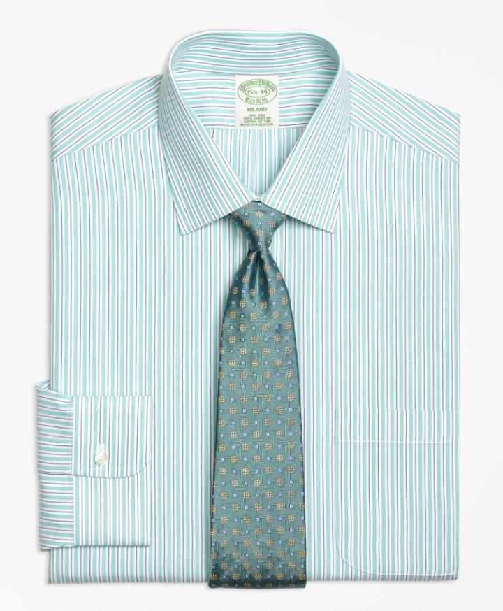 Brooks Brothers Men's Extra Slim Fit Slim-fit Dress Shirt, Non-iron Split Stripe