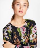 Brooks Brothers Women's Floral-print Georgette Blouse