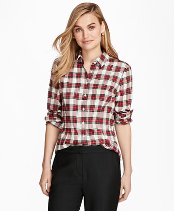Brooks Brothers Tartan Cotton Flannel Shirt