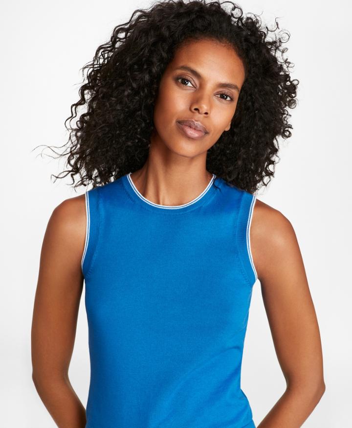 Brooks Brothers Women's Tipped Supima Cotton Shell