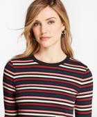 Brooks Brothers Women's Striped Cotton Interlock Three-quarter-sleeve T-shirt