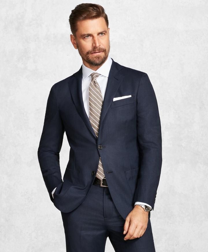 Brooks Brothers Men's Golden Fleece Brookscloud Blue Neat Suit