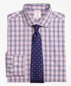 Brooks Brothers Men's Non-iron Regular Fit Bb#10 Glen Plaid Dress Shirt
