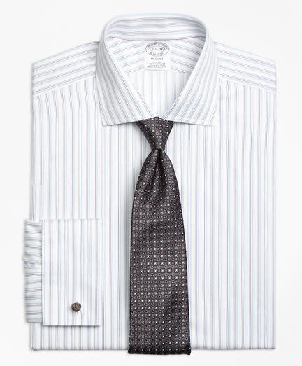 Brooks Brothers Non-iron Regent Fit Sidewheeler Stripe French Cuff Dress Shirt