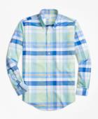 Brooks Brothers Men's Non-iron Brookscool Regent Fit Bold Plaid Sport Shirt