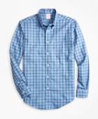 Brooks Brothers Non-iron Madison Fit Blue Check Sport Shirt