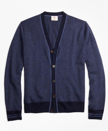 Brooks Brothers Striped Merino Wool Cardigan