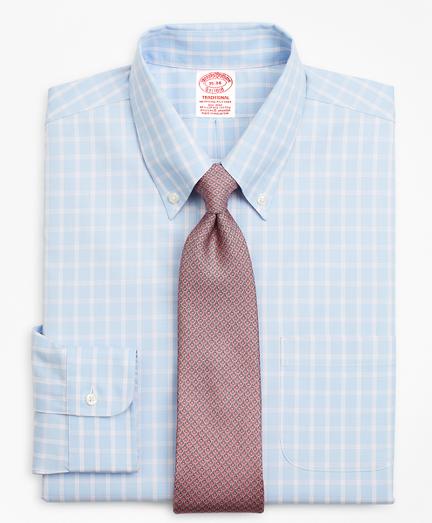 Brooks Brothers Stretch Traditional Relaxed-fit, Non-iron Windowpane
