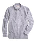 Brooks Brothers Blue And Red Stripe Sport Shirt