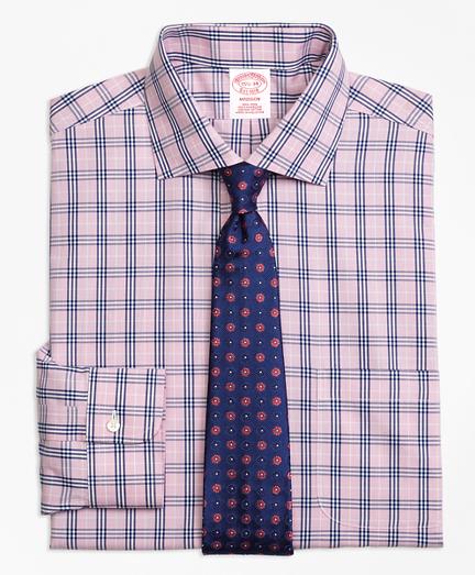 Brooks Brothers Non-iron Madison Fit Bb#10 Glen Plaid Dress Shirt