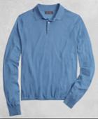 Brooks Brothers Men's Golden Fleece 3-d Knit Fine Gauge Merino Polo Sweater