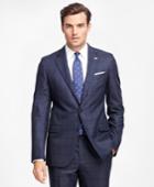 Brooks Brothers Men's Fitzgerald Fit Saxxon Wool Blue Plaid 1818 Suit