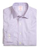 Brooks Brothers Supima Cotton Non-iron Regular Fit Lavender Stripe Twill Sport Shirt