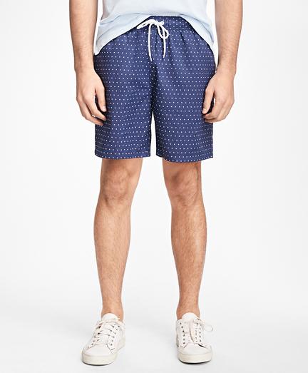 Brooks Brothers Montauk 6 Dot Print Swim Trunks