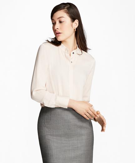 Brooks Brothers Stretch Silk Georgette Blouse